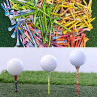 Accessoires de golf personnalisés, tee de golf en bois de 70 mm, peinture colorée unique, tees de golf personnalisés