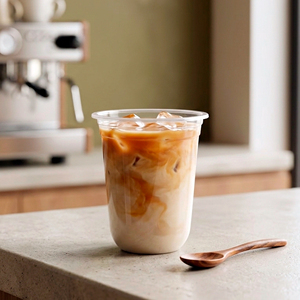 QUANG QUAN Disposable 16/22/24oz Clear PP/PET Single Wall Round Plastic <b>Cups</b> 95mm Lids Tea Coffee <b>Cold</b> Beverages Party - Product Image 1