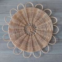 Set de table en rotin tressé naturel, résistant à la chaleur, à prix abordable, pour hôtel, mariage et décoration intérieure