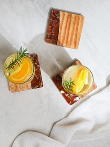 Opaque <b>White</b> Epoxy Resin Mango Wood Joined Coaster Sets Stylish Mats & Pads High Quality Best Selling Coaster in Australia - Product Image 6