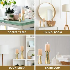 Elegante Portavelas de Metal Dorado para Decoración de Mesa de Boda, Decoración de Interiores del Hogar o Centro de Mesa para Eventos - Product Image 5