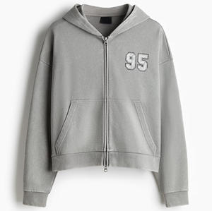 เสื้อฮู้ดดี้ผู้ชายผ้าฝ้ายหนาน้ำหนัก 360 กรัม ซิปคู่ สำหรับฤดูใบไม้ร่วง เป็นมิตรกับสิ่งแวดล้อม พิมพ์ลายแบบซับลิเมชั่น  ไม่มีโลโก้ - Product Image 5