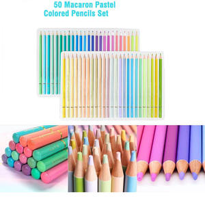 Set di Matite Colorate 50 Colori Macaron <span class=keywords><strong>Pastello</strong></span> <span class=keywords><strong>a</strong></span> Mina Morbida per Sfumature Lisce, Ideale per Colorare, Disegnare e Schizzi - Product Image 6