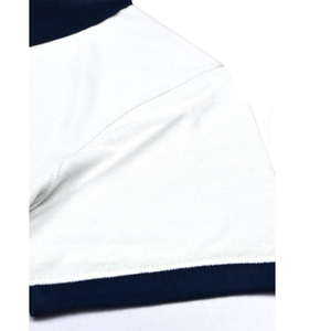 Camiseta Polo para Hombre con Bloques de Color, Manga Corta, Tejido de Punto, Diseño a Rayas, Corte Regular, Blanco, Azul Marino, Rojo - Product Image 5