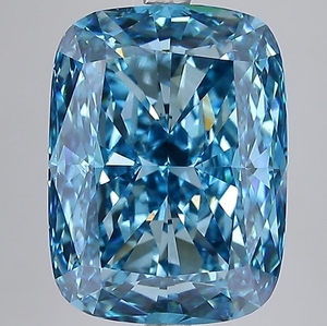 8.01ct <b>Cushion</b> Cut Lab Grown Diamond Fancy Vivid Blue VS1 IGI Certified CVD Loose Diamond Wholesale for Jewelry Making - Product Image 1