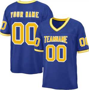 Maillots de football américain personnalisés, prix usine, nouveaux designs, brodés / Maillot de football avec logo personnalisé pour club d'entraînement - Product Image 2