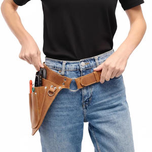 Cinturón de herramientas para floristas de cuero genuino premium con soporte para tijeras, cinturón de herramientas para floristas duradero, cinturón de herramientas industrial para floristas. - Product Image 1