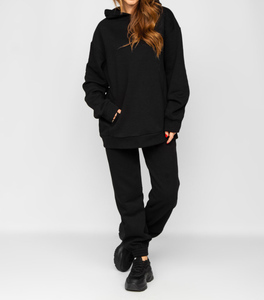 2026 New High Quality Women Oversized Hooded Tracksuits Winter Spring Workout Sports Casual Wear Double <b>Zipper</b> Design - Product Image 1