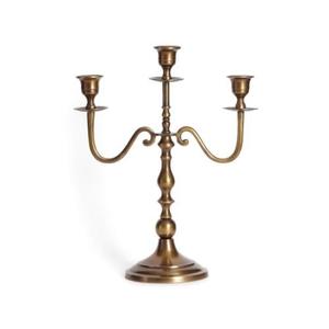 3 Arms Brass Antique Candle Stand Home Decoration Metal Crafts Handmade <b>Candelabra</b> For Sale Durable Metal Crafts Candle Holder - Product Image 1