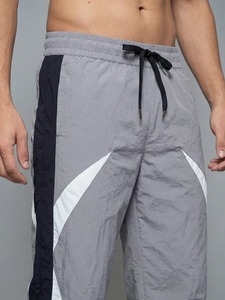 Men's Gray Color Blocking Tracksuit Full Zip Sporty Joggers With Side Pockets Breathable Polyester Winter Wear - Product Image 6