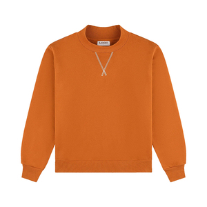 Custom Classic Mockneck Sweatshirt Premium Fleece <b>Oversized</b> Pullover Casual Minimalist Crew Neck OEM Private Label Manufacturer - Product Image 5