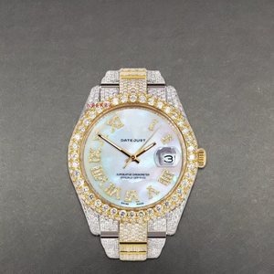 นาฬิกาเพชรโมอิสเซไนท์ชุดพร้อมหน้าปัดมุก-หรูหราราคาไม่แพงนาฬิกาเพชรโมอิสเป็นมิตรกับงบประมาณโดยซัพพลายเออร์อินเดีย - Product Image 1