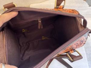 Bolso de Mano de Cuero Tallado a Mano de Alta Calidad, Estilo Bohemio Gitano, Bolso de Hombro Hecho a Mano, Estilo Occidental, para Mujer - Product Image 6