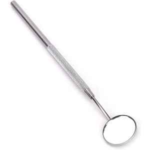 ENGR TRADERS CO Miroir buccal dentaire avec manche en acier inoxydable, poignée moletée, instrument chirurgical manuel professionnel, Classe I, argent - Product Image 3