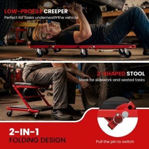 Carrello Pieghevole per Officina Meccanica e Garage, Strumento per Riparazioni Auto - Product Image 5