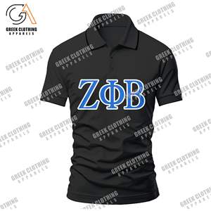 Camisetas Polo Largas Transpirables de Jersey de Algodón para Mujer, Ropa Griega al por Mayor, Camisetas Polo Zeta Phi Beta, Ropa de Sororidad - Product Image 5