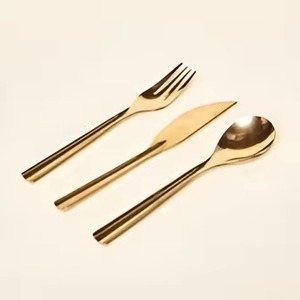 Ensemble de couverts en laiton de designer, finition dorée, ensemble de couverts de table haut de gamme, ustensiles de table pour hôtel et restaurant - Product Image 6