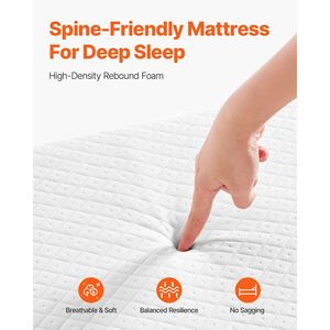 Mạnh Mẽ Khung Kim Loại Rollaway Giường 38X75 Đôi Kích Thước Gấp Giường Với Bộ Nhớ Bọt Nệm Di Động Cuộn Đi Giường Cho Người Lớn Khách - Product Image 4