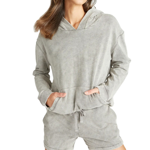 New Wholesale Price Custom Logo New Fashion Pullover <b>Hoodies</b> Sweatshirts <b>lightweight</b> Custom Logo <b>Hoodie</b> for women Drop Shoulder - Product Image 1