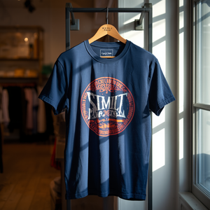 เสื้อยืดผู้ชายผ้าฝ้ายออร์แกนิคซักแล้ว พิมพ์ลายซิลค์สกรีน เนื้อผ้านุ่ม ระบายอากาศดี เป็นมิตรกับสิ่งแวดล้อม สไตล์วินเทจลำลอง แขนสั้น น้ำหนัก 300 กรัม - Product Image 2