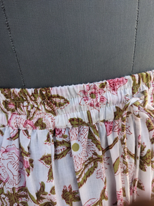 ชุดเดรสกระโปรงยาวพิมพ์ลายด้วยมือแบบอินเดียสำหรับผู้หญิง ชุดเดรสพิมพ์ลายด้วยมือสำหรับผู้หญิง กระโปรงยาวผ้าฝ้ายสีขาว ราคาโรงงาน - Product Image 5