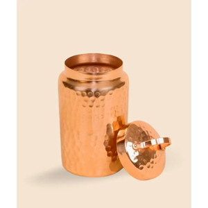Hammered Copper Canister With Lid Handmade <b>Kitchen</b> <b>Storage</b> Container Jar Tea Coffee Sugar Box Home Decor Gift In Best Price - Product Image 1