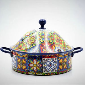 Olla Redonda Moderna y Elegante de Acero Inoxidable para Servir Comida, Especial para Ramadán, con Aislamiento Térmico - Product Image 1