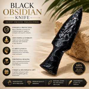 Lame de flèche en obsidienne noire de 6 pouces avec manche, pierre précieuse naturelle polie, décoration Feng Shui pour l'amour, fournisseur en gros - Product Image 4