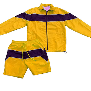 Ensembles de survêtements coupe-vent d'hiver pour hommes, personnalisables, de qualité supérieure, imperméables, respirants, coupe-vent, avec fermeture éclair et col montant - Product Image 1
