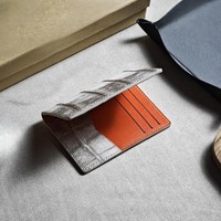 Pemegang kartu dompet pria buatan tangan dari pemasok Vietnam kulit asli mode pendek buaya kustomisasi pribadi