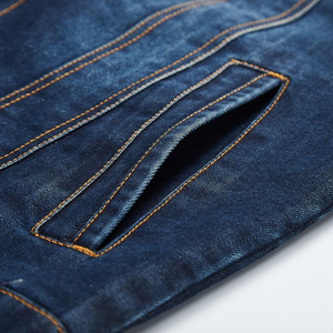 Veste en jean pour homme de haute qualité, conçue sur mesure, vente en gros, décontractée, unie, délavée, avec broderies, OEM disponible - Product Image 2