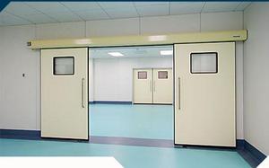 Puerta Corredera de Doble Hoja de Acero Galvanizado Personalizada para Cuarto Limpio de Hospital, con Ventana Visual de Fibra de Vidrio, Automática y Hermética para Almacén - Product Image 4