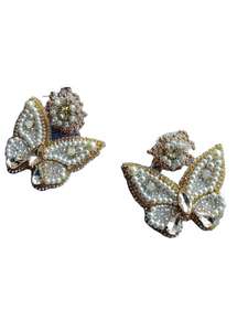 Boucles d'oreilles pendantes en perles de céramique faites à la main de haute qualité, bijoux pour femmes, exportateur à prix de gros - Product Image 3