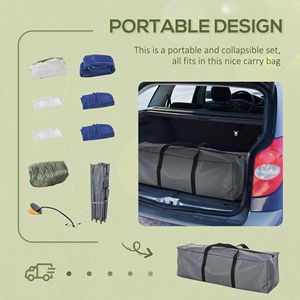 Cama de Camping Portátil para 2 Personas con Colchón Inflable y Almohadas Confortables - Product Image 4