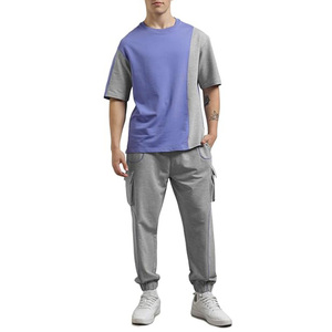 Conjunto Deportivo de 2 Piezas al por Mayor, Chándal Vintage de Poliéster con Lavado Ácido para Hombre, Sudadera y Pantalones Deportivos - Product Image 1