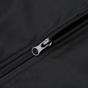 Veste coupe-vent en polyester à manches longues noire pour homme, style automne, vêtements pour adultes - Product Image 6