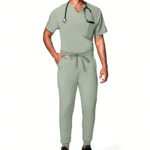 Tenues d'infirmiers pour hommes de qualité supérieure, ensembles de vêtements médicaux et hospitaliers, respirants, couleur et design personnalisés, logo inclus. - Product Image 3
