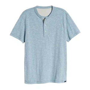 เสื้อยืดแขนสั้นผู้ชาย ผ้าฝ้าย 100% สไตล์ลำลอง ติดกระดุม ระบายอากาศได้ดี เป็นมิตรกับสิ่งแวดล้อม ปรับแต่งสีและโลโก้ได้ ขายส่ง - Product Image 1