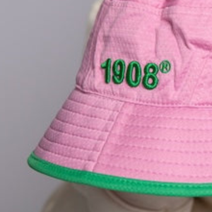 Green Bucket <b>Hat</b> <b>Women</b> Embroidered Greek Letter Fisherman Cap Wide Brim <b>Sun</b> Protection Casual Outdoor Fashion Headwear - Product Image 2