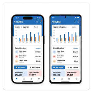 Aplicación de Contabilidad Empresarial Royalcraft – Facturación, Control de Gastos, Facturación GST, Gestión Financiera ios/android - Product Image 1