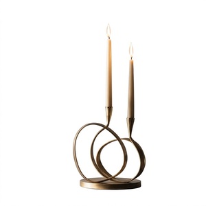 Porte-bougies coniques en fer forgé au design torsadé – Centres de table élégants pour mariages, anniversaires, fêtes et décoration intérieure - Product Image 6