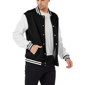 Blouson universitaire coupe slim décontracté et coupe-vent en tissu 100 % polyester de haute qualité, personnalisable, pour hommes, collection 2026 - Product Image 2