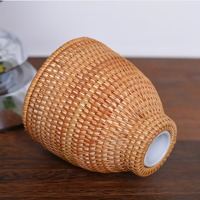 Vase en rotin tressé style vintage le plus vendu, petit pot de plante écologique et biodégradable pour la maison et le jardin, vente en gros à prix abordable