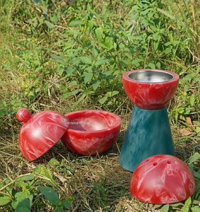 Ensemble brûleur d'encens moderne en résine avec boîte à oud |   Vente en gros - Product Image 1