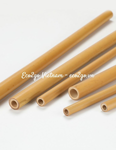 Pailles en bambou naturel en gros, pailles à boire en bambou OEM avec logo personnalisé, tailles et emballages sur mesure pour cafés et marques de détail - Product Image 3