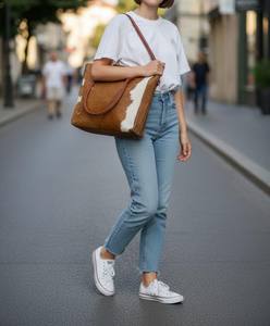 Bolso Tote de Moda para Mujer, Hecho a Mano con Cuero Genuino 100%, con Cierre, Ligero, de Alta Calidad, Tamaño Personalizable - Product Image 5