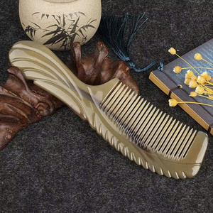 Stylish buffalo horn <b>comb</b> crafted for effortless detangling and refined grooming experience every single day - Product Image 5