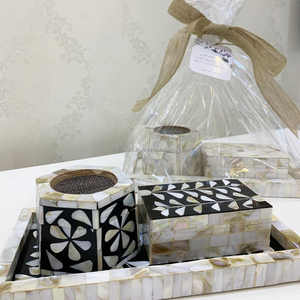 Juego de quemador de incienso con Incrustaciones de nácar resplandor de perlas de lujo Mubkhar árabe para Ramadán, Eid, hogar y regalos de decoración festiva - Product Image 4