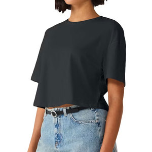 Personalized <b>White</b> Crop Top T-<b>Shirt</b> Loose Fit Drop Shoulder Custom Photo Text Logo Brand Cropped <b>Shirt</b> - Product Image 3