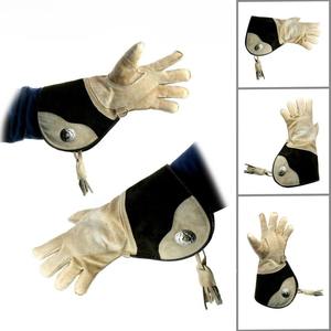 Gants de fauconnerie pour adultes, double couche, en cuir de vachette souple, pour la chasse aux oiseaux et aux aigles, personnalisables - Product Image 2